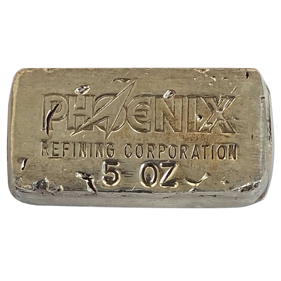 5 oz Phoenix Refining Corp Silver Bar .999 Fine