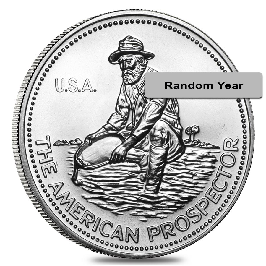 1 oz Engelhard Prospector Silver Round .999 Fine (Random Year)