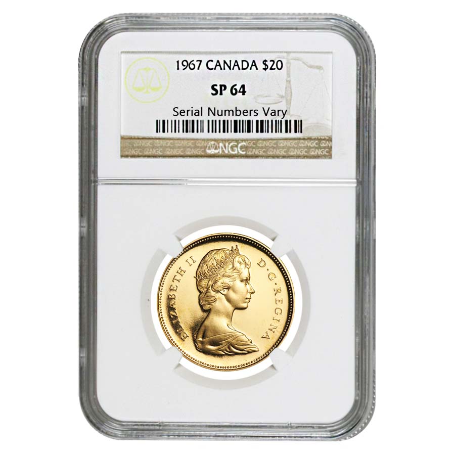 1967 Canada Gold $20 Confederation NGC SP 64 (RCM Mint)