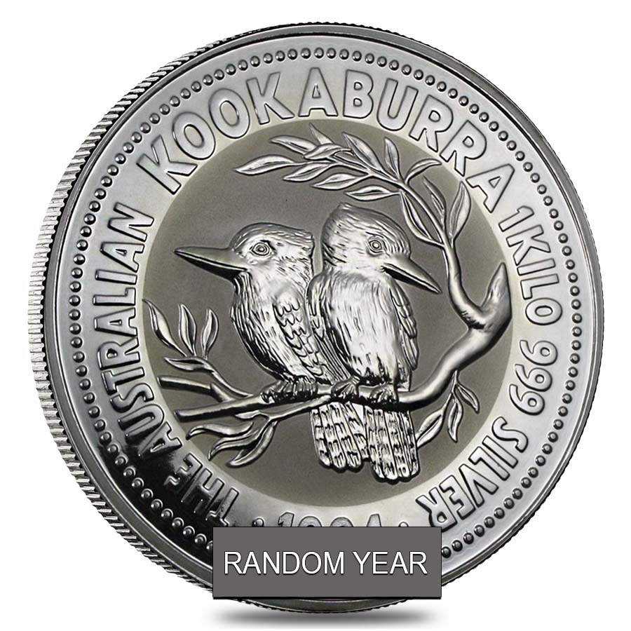 1 Kilo Silver Australian Kookaburra .999 Fine Random Year (Scruffy)