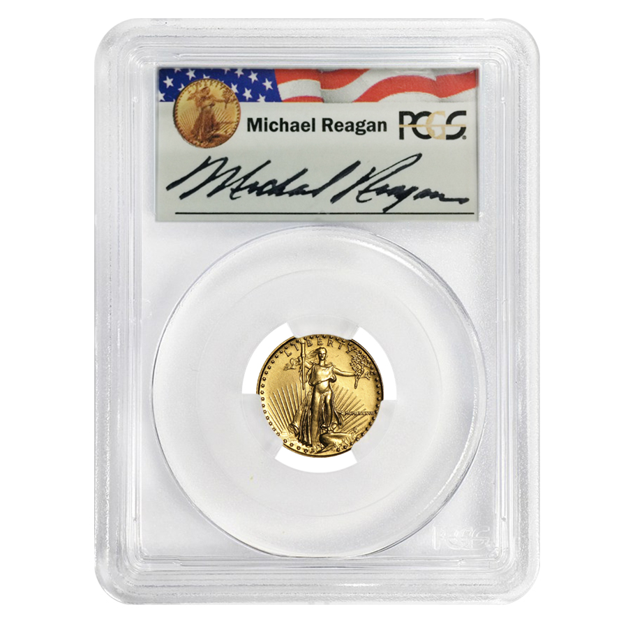 1987 1/10 oz Gold American Eagle PCGS MS 69 - Reagan Legacy Series