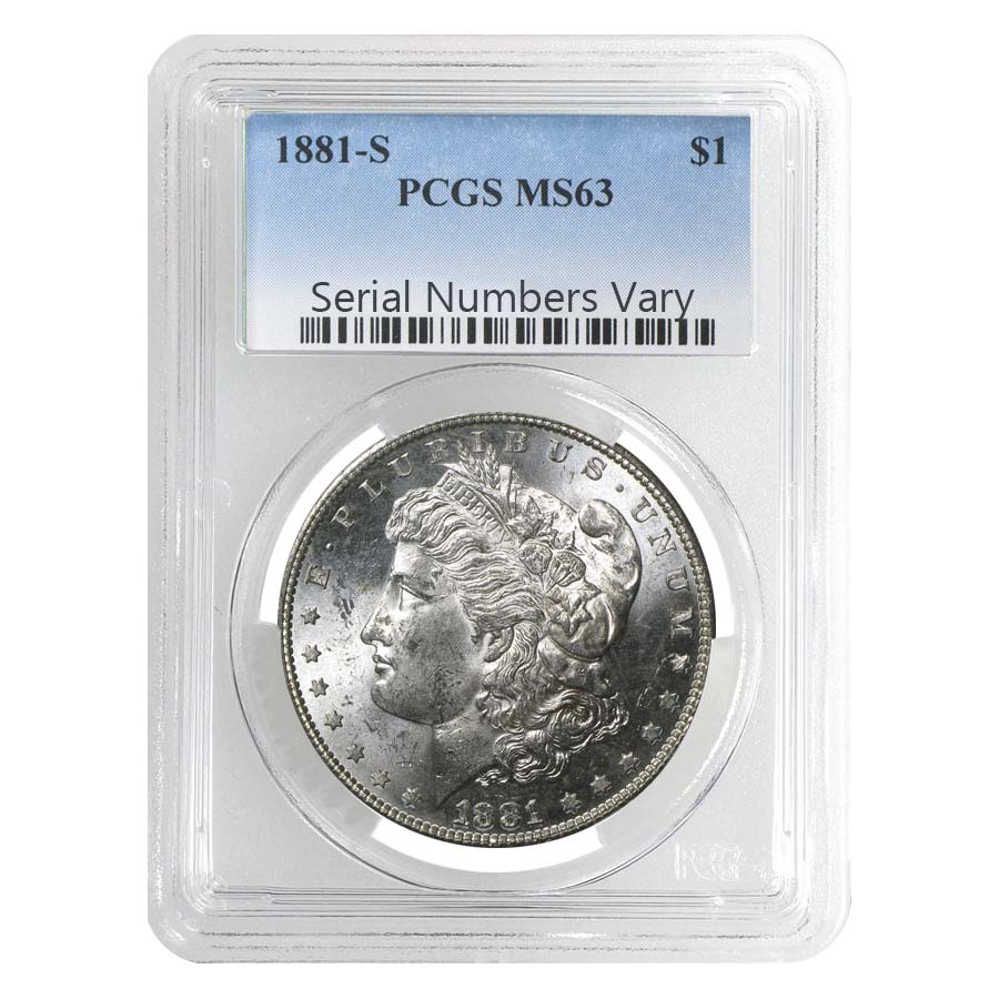 1881-S Silver Morgan Dollar PCGS MS 63
