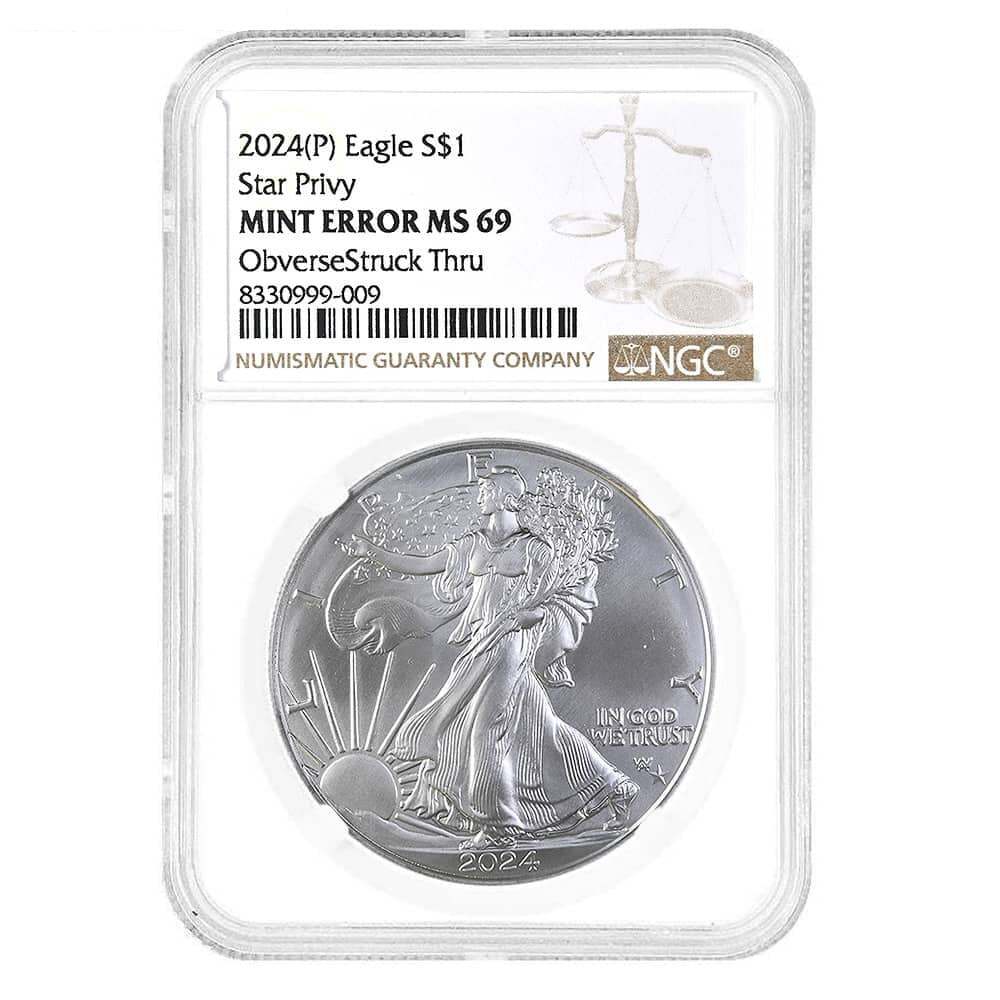 2024 Star Privy 1 oz Silver Eagle NGC MS 69 Mint Error