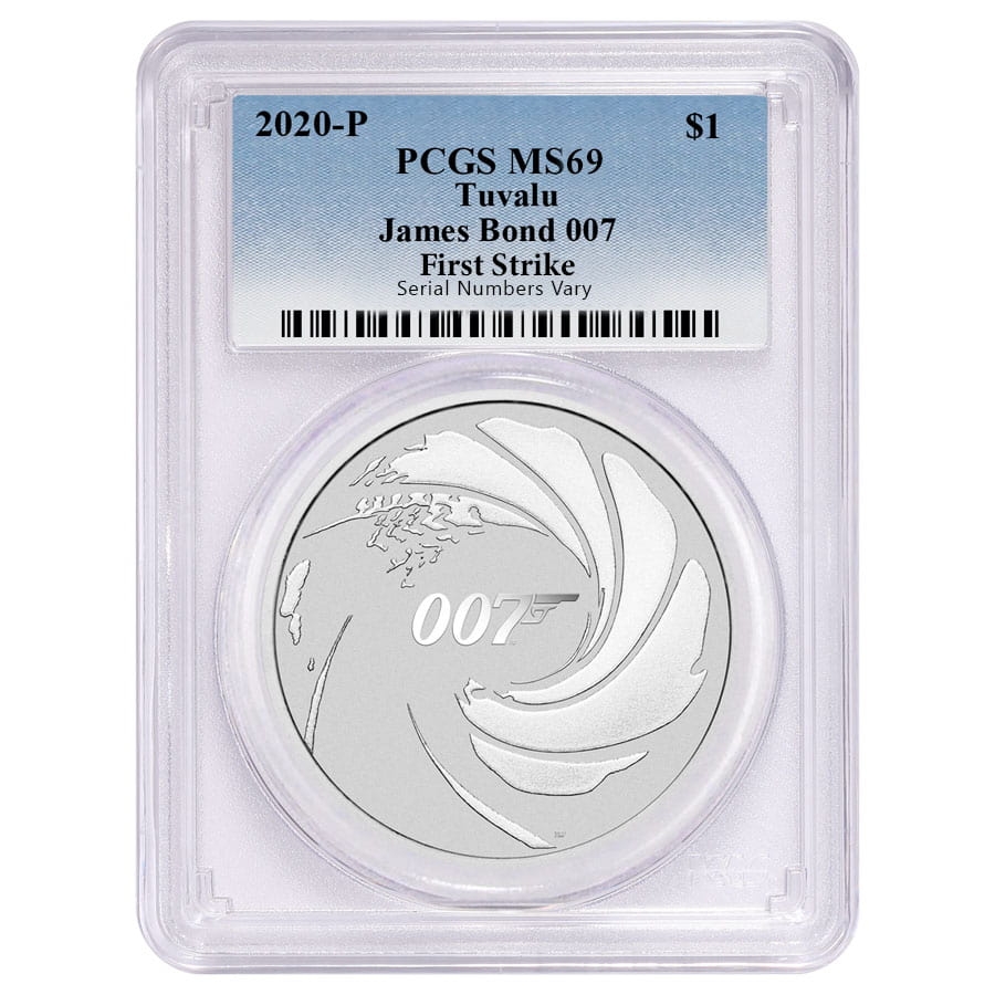 2020 1 oz James Bond Silver PCGS MS 69 FS | Bullion Exchanges