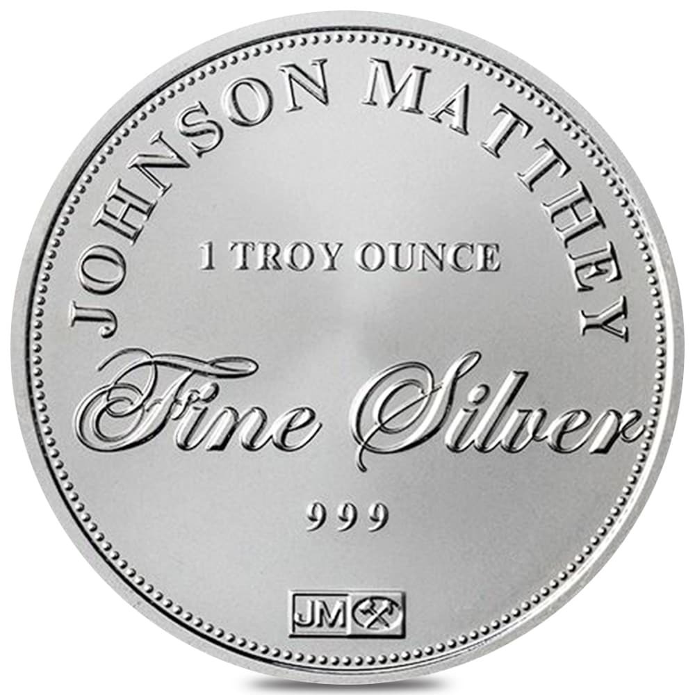 New 1 oz Johnson Matthey (JM) Silver Round .999 Fine