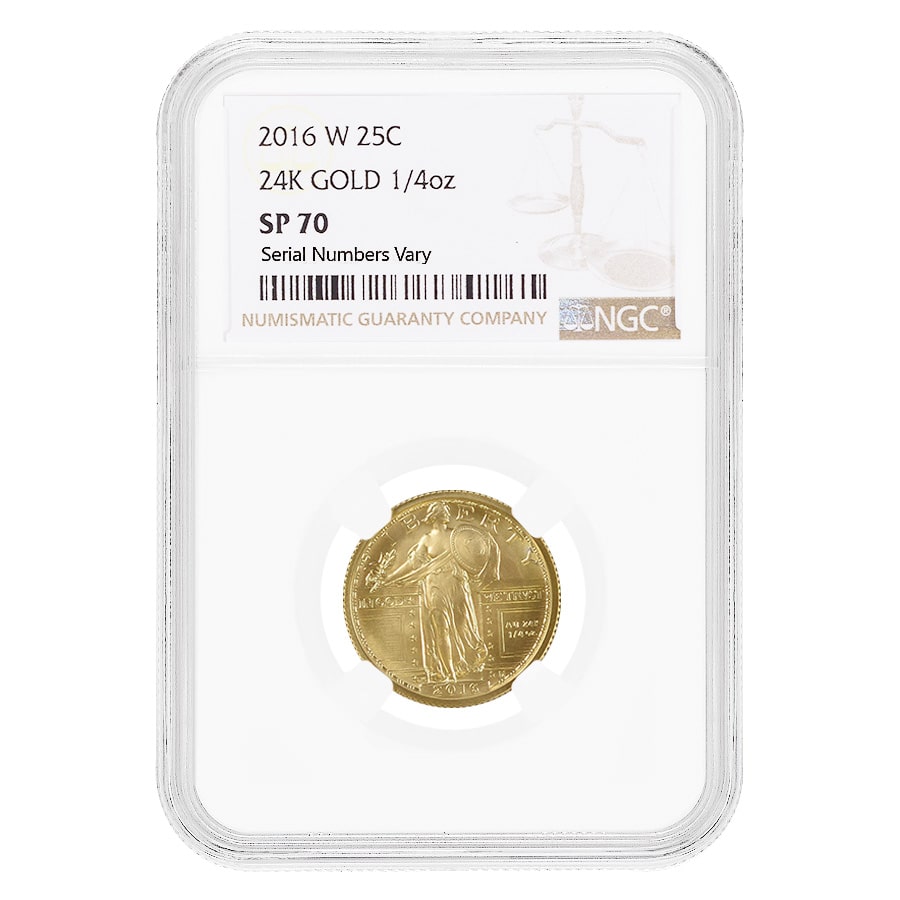 2016 1/4 oz Standing Liberty Gold NGC SP 70 | Bullion Exchanges