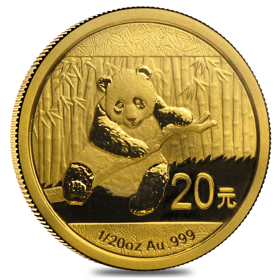 1995 Panda Coin Gold Pendant, 24K Gold Panda Coin, 1/20th oz Gold Panda Coin