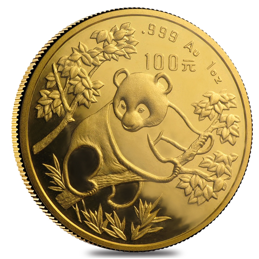 1992 1 oz Chinese Gold Panda 100 Yuan Small Date BU (Sealed)