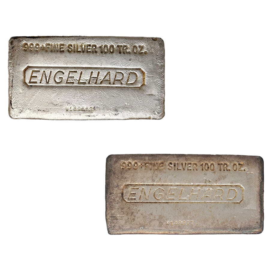 100 oz Engelhard Silver Bar (8th Series, 'W' Serial Prefix)