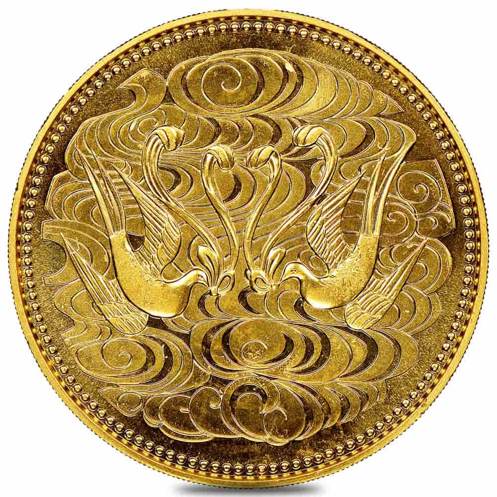Japan 60th Ann. of Emperor Hirohito 100,000 Yen Gold Coin BU