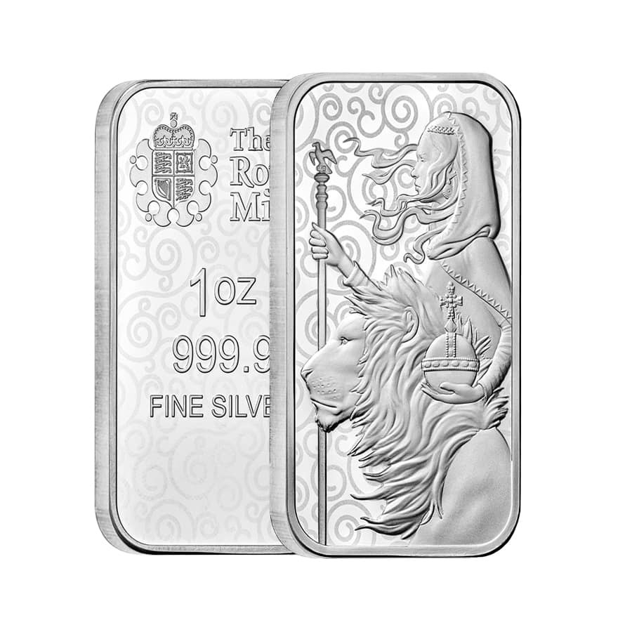 1 oz Great Britain Una and the Lion Silver Bar .9999 Fine - The Great  Engravers Collection