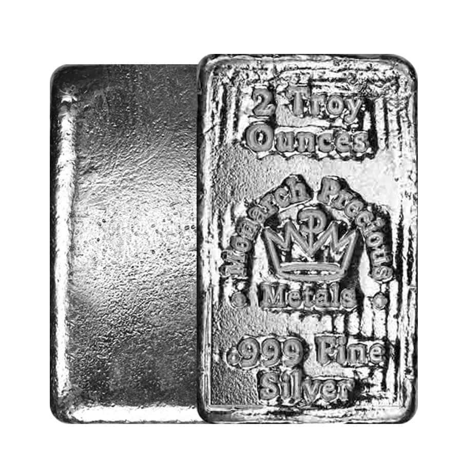 2 oz Generic Silver Bars .999 Fine
