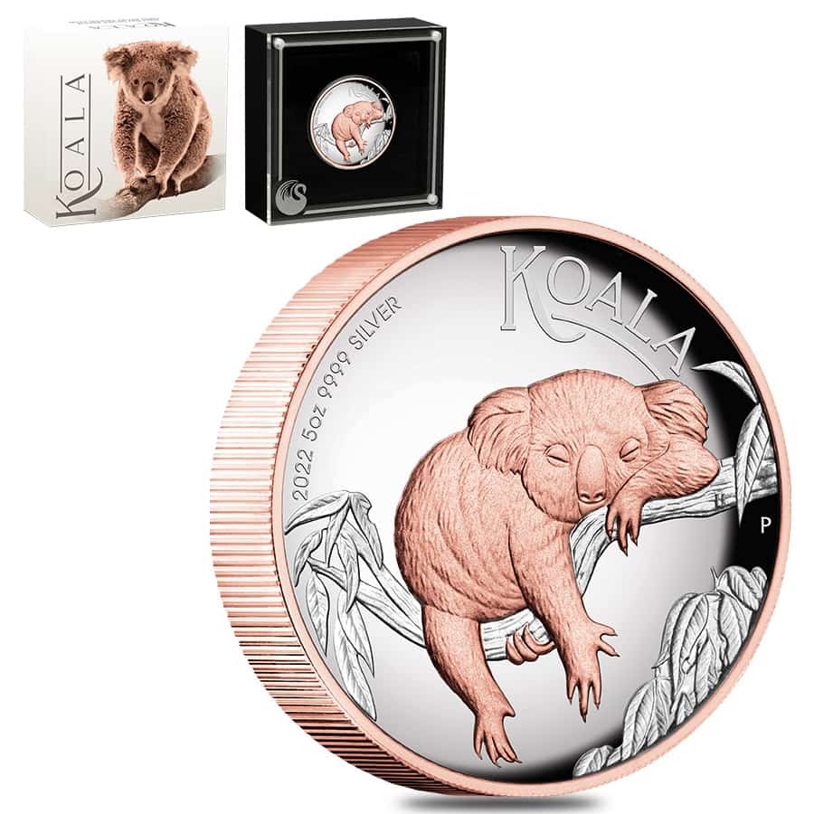 2022 5 oz Proof High Relief Gilded Silver Koala|Bullion Exchanges