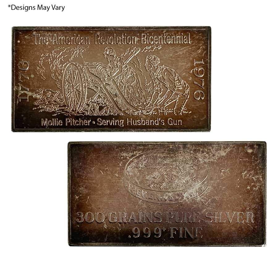300 grain Silver Bar .999 Fine (Random Mint)
