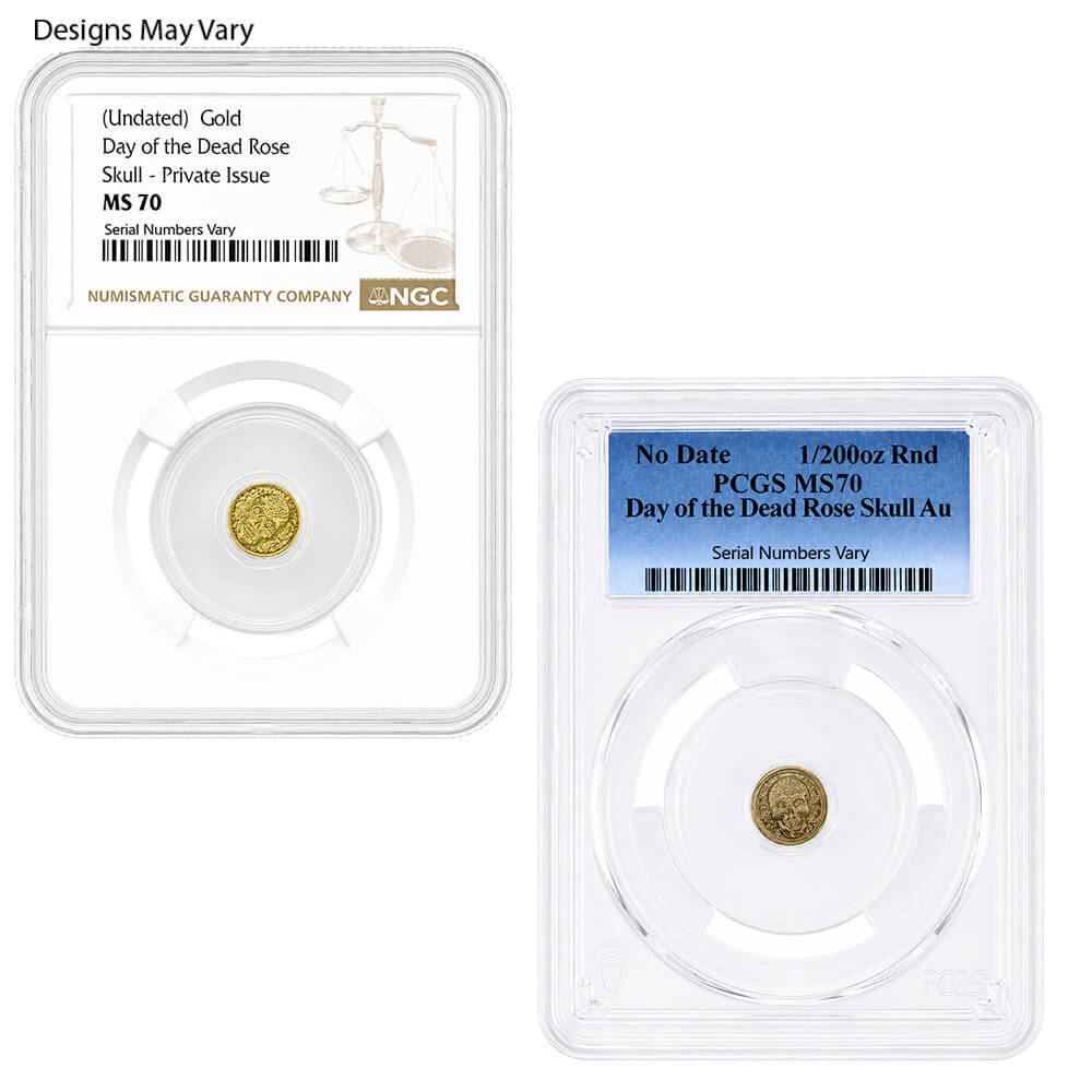 1/200 oz Generic Gold Round NGC/PCGS MS/PF 70 Random Design