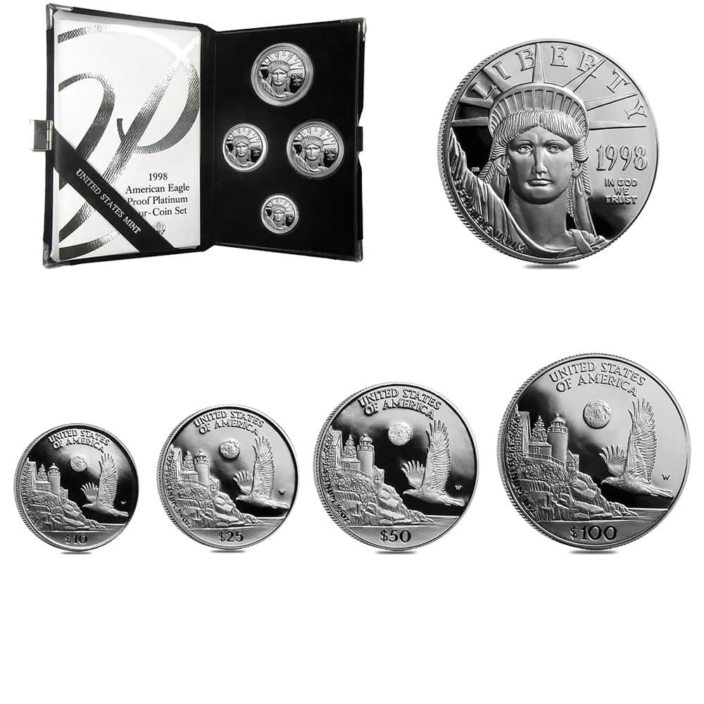 1998 American Eagle Platinum Proof 4枚セット 1998 American Eagle Platinum Proof 4枚セット Buy 1998-W 4