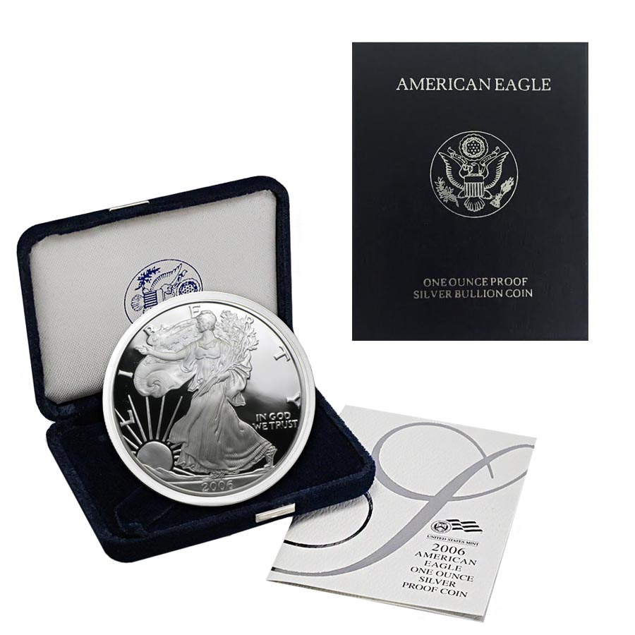 2006-W Proof American Eagle 1 oz Silver Coin - Provident Metals™