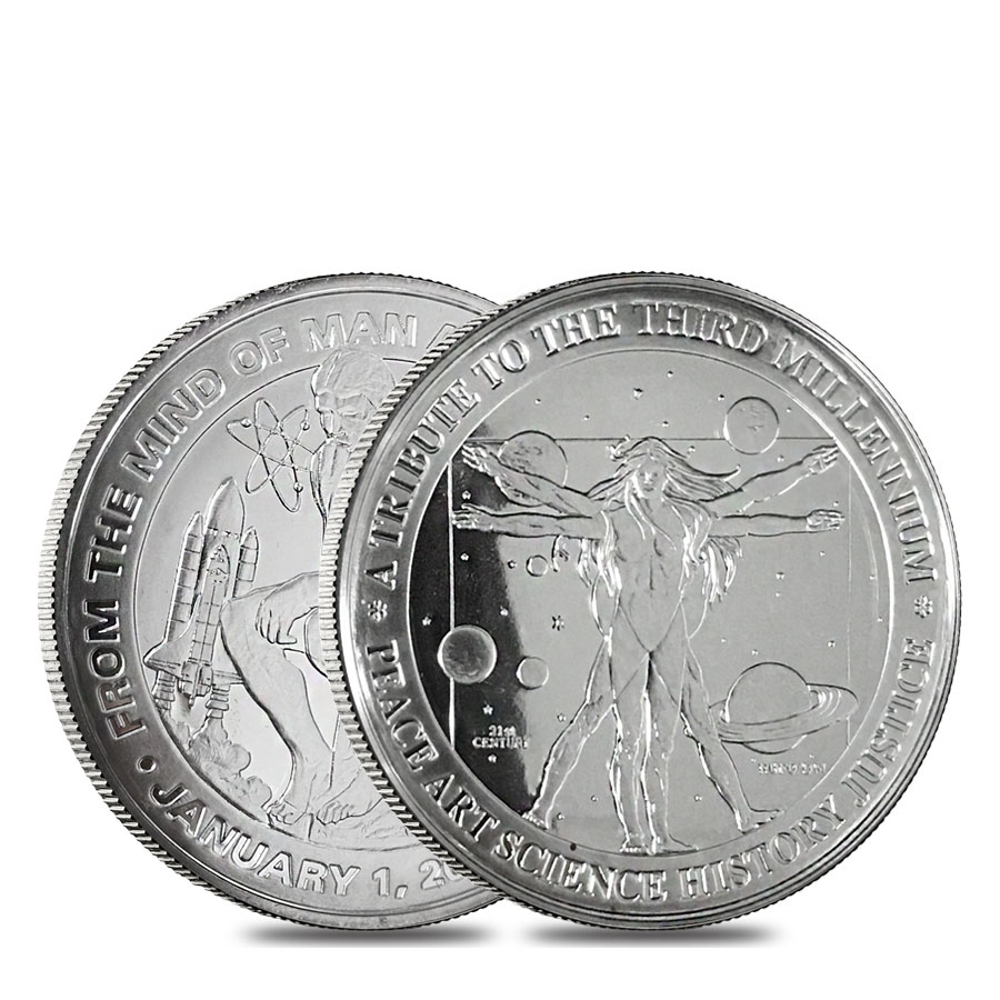 6 oz Silver Generic Rounds .999 Fine
