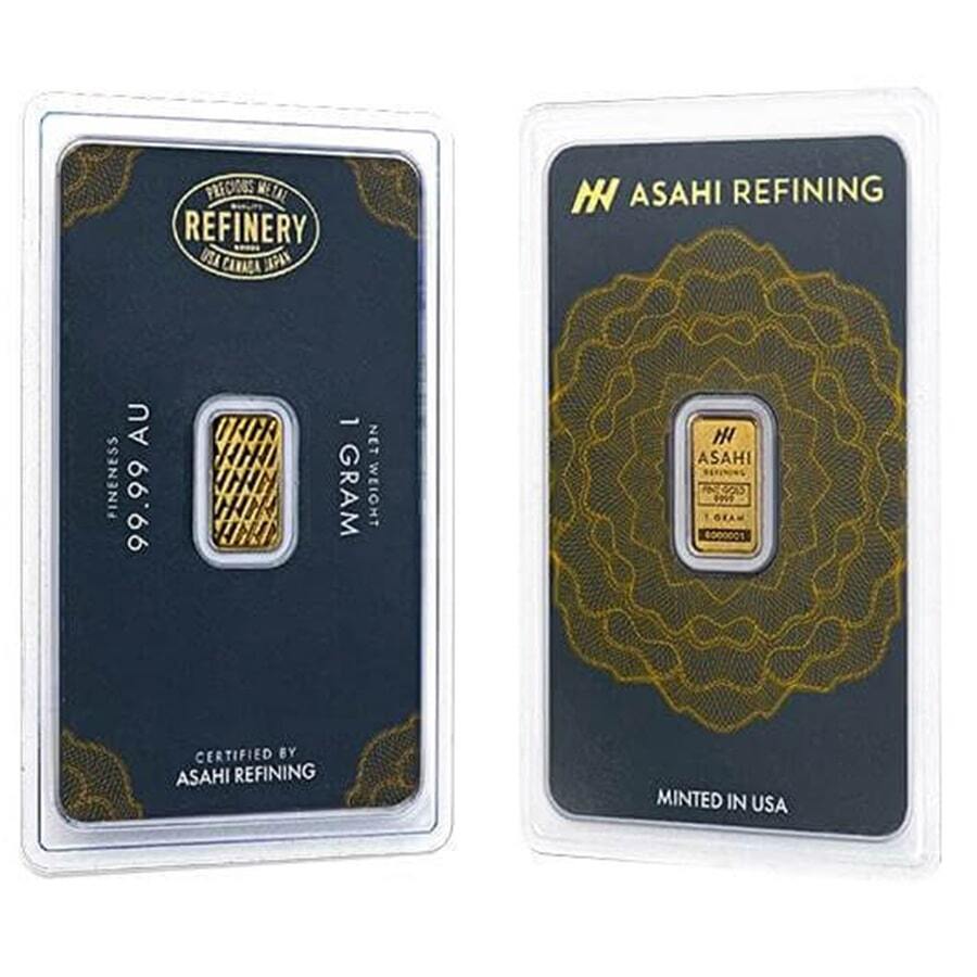 1 Gram Asahi Gold Bar .9999 Fine (in Assay) in Stock