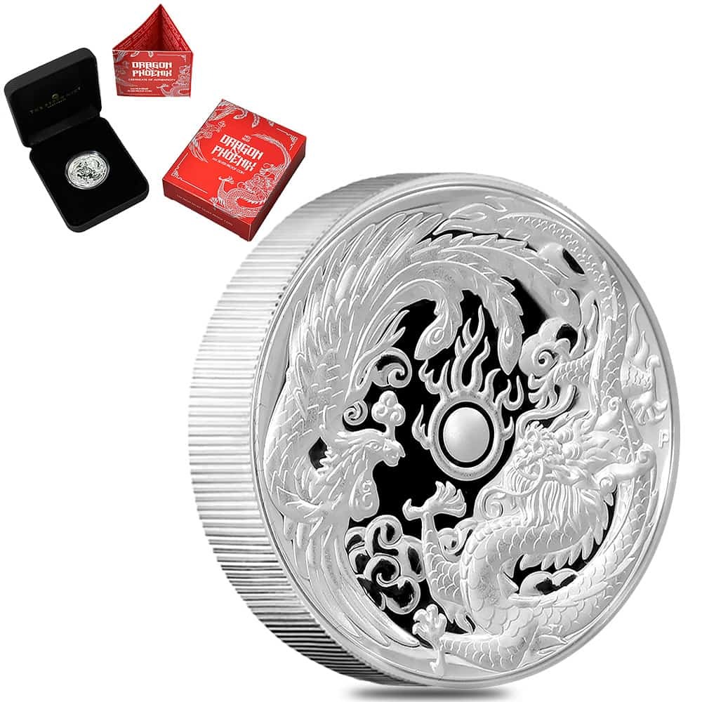 芸能人愛用のおすすめ最新情報 oz 1 2017 Dragon Coin Silver Proof Relief High Phoenix & コレクション