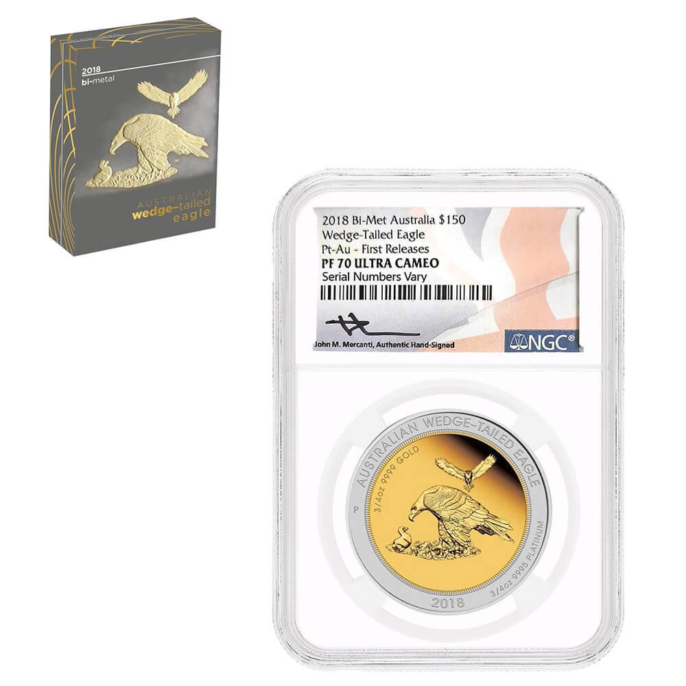 2018 1.5 oz Proof Gold/Platinum Wedge-Tailed Eagle NGC PF 70