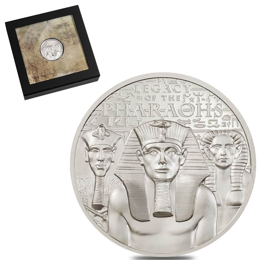 2022 Cook Islands 1 oz Platinum Legacy of the Pharaohs Coin .9995