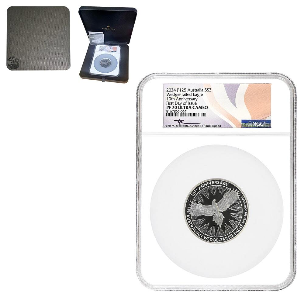 2024 3 oz Proof Silver Wedge-Tailed Eagle NGC PF 70 FDOI