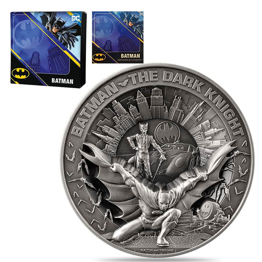 2024 Barbados 10 oz Silver Batman The Dark Knight DC Comics Coin