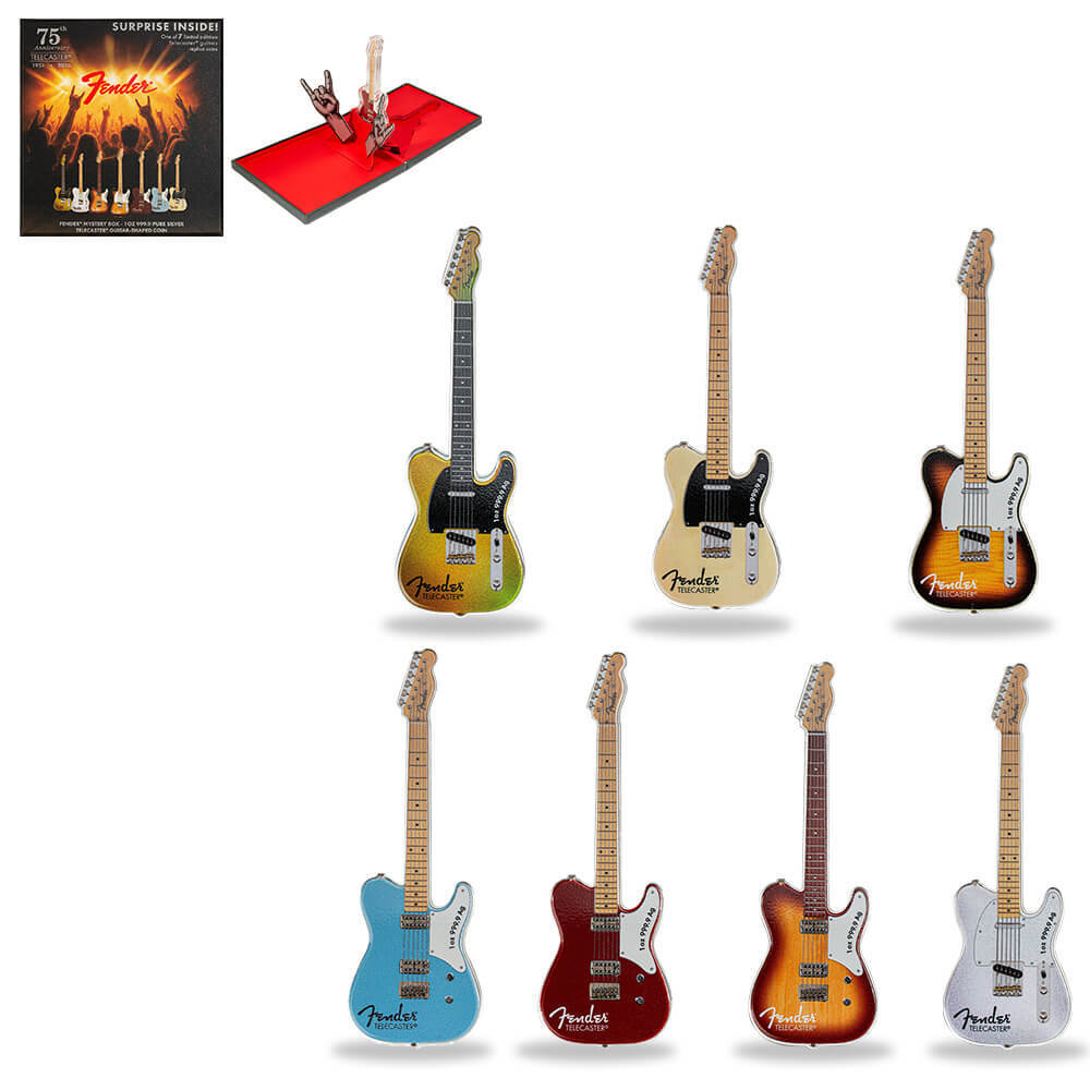 2026 1 oz Silver Fender® Telecaster® Guitar Coin Mystery Box 2026 1 oz Silver Fender® Telecaster® Guitar Coin Mystery Box