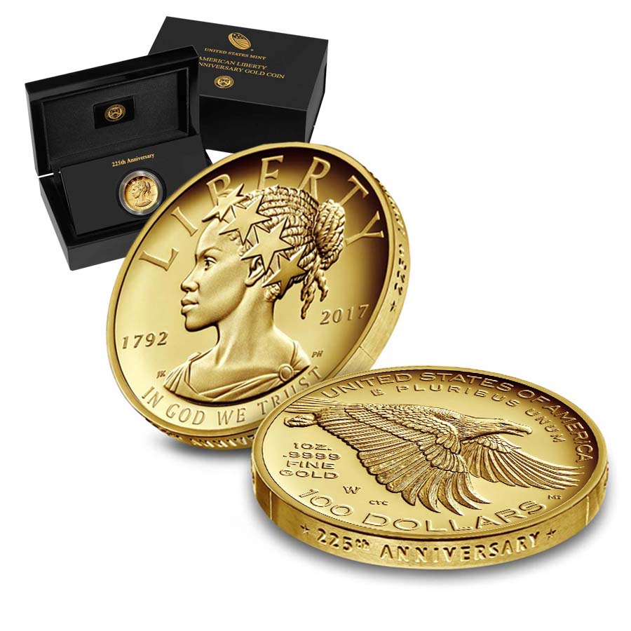 2017 W 1 oz $100 American Liberty High Relief Proof Gold Coin (w