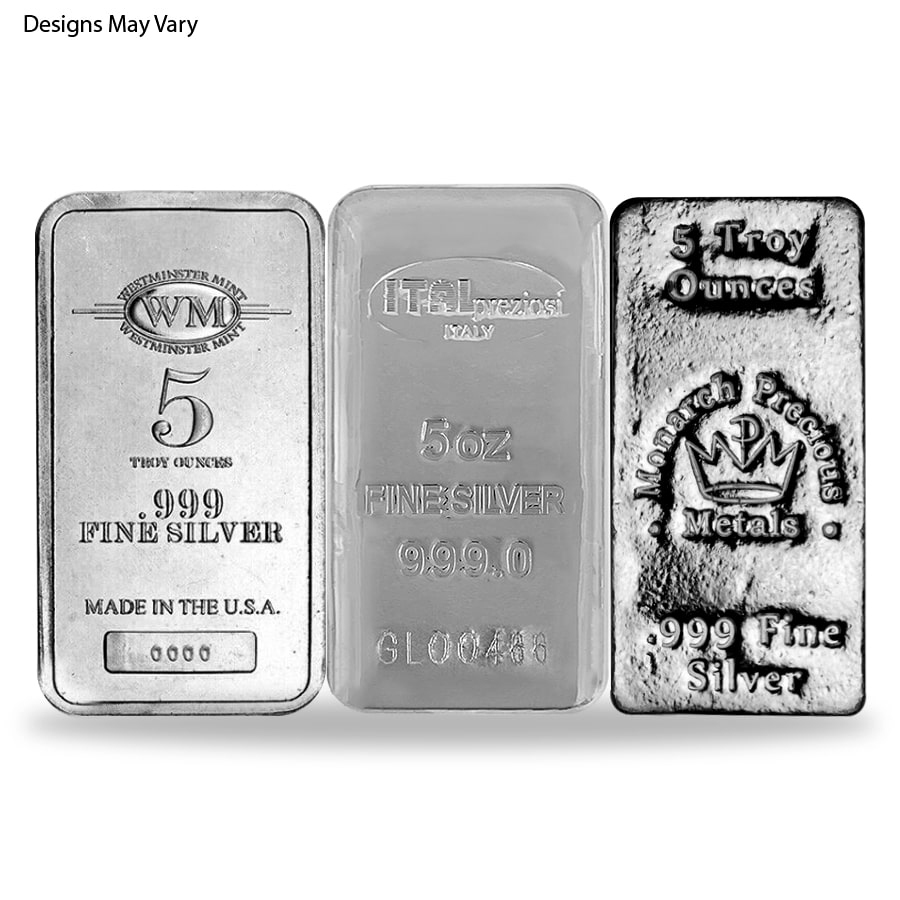 5 oz Generic Silver Bar .999 Fine | Bullion Exchanges
