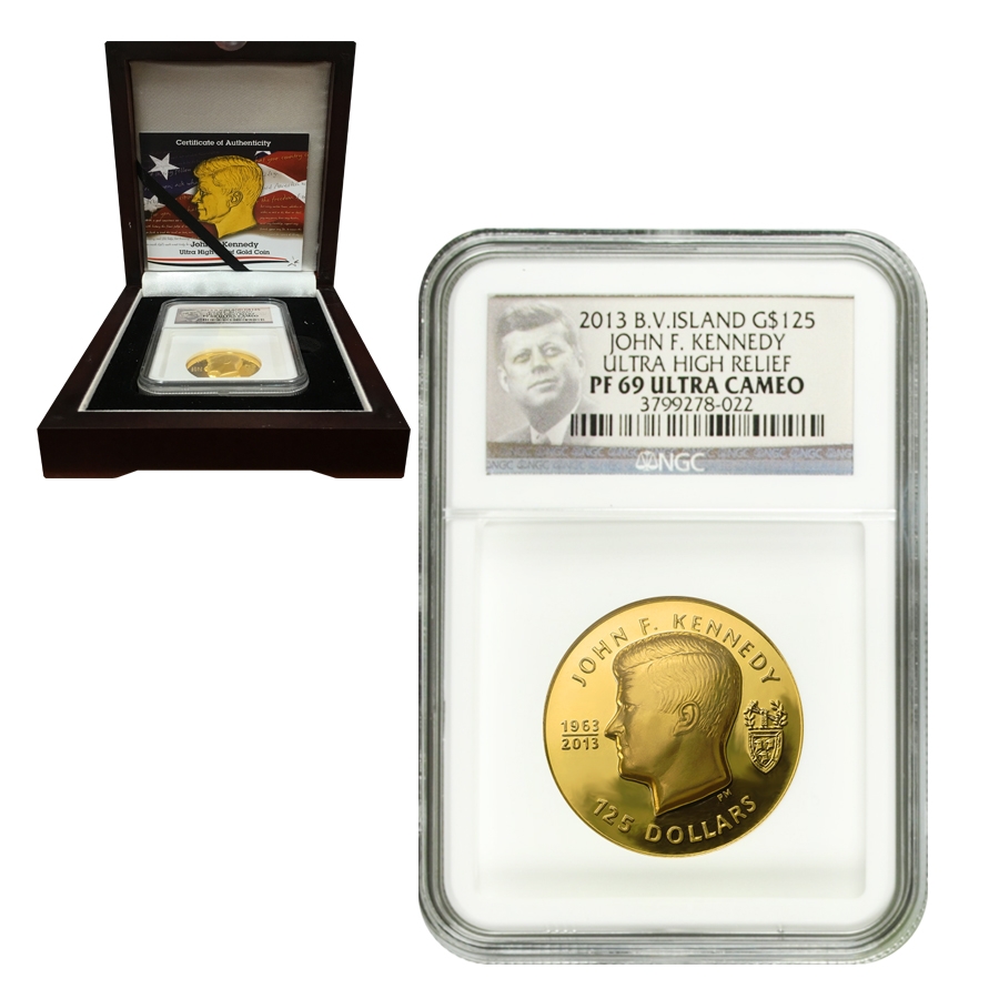 2013 1 oz Gold BV Islands JFK NGC PF 69 | Bullion Exchanges