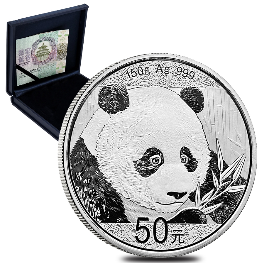 Pandaページ 2018 150 gram Chinese Silver Panda 50 Yuan Proof