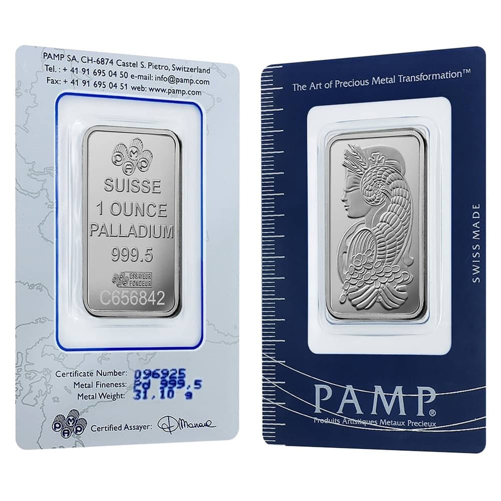 お歳暮 時期 PAMP oz 1 Suisse Suisse) (PAMP Fine .9995 Bar Palladium 小物