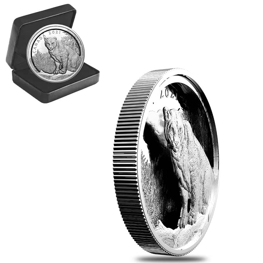 2021 3.4 oz Multilayered Cougar Silver Coin | Bullion Exchanges