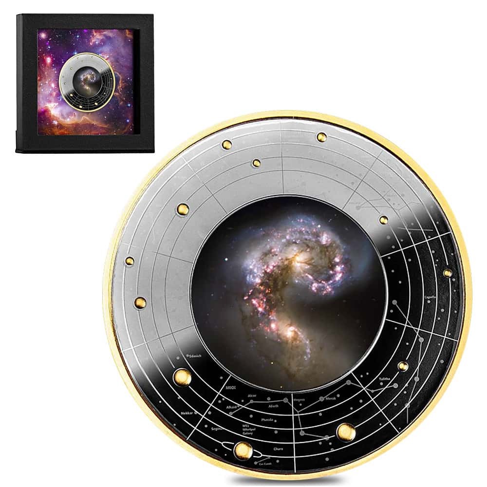2024 Cameroon 17.5 Gram The Antennae Galaxies Silver Coin