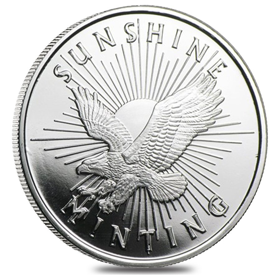 1/2 oz Sunshine Mint Silver Round .999 Fine