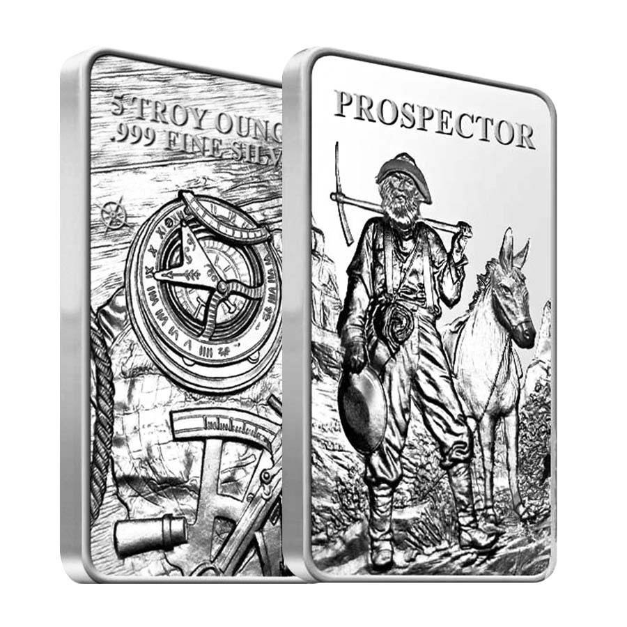 Prospector 5 oz Silver Bar .999 Fine (Sealed)