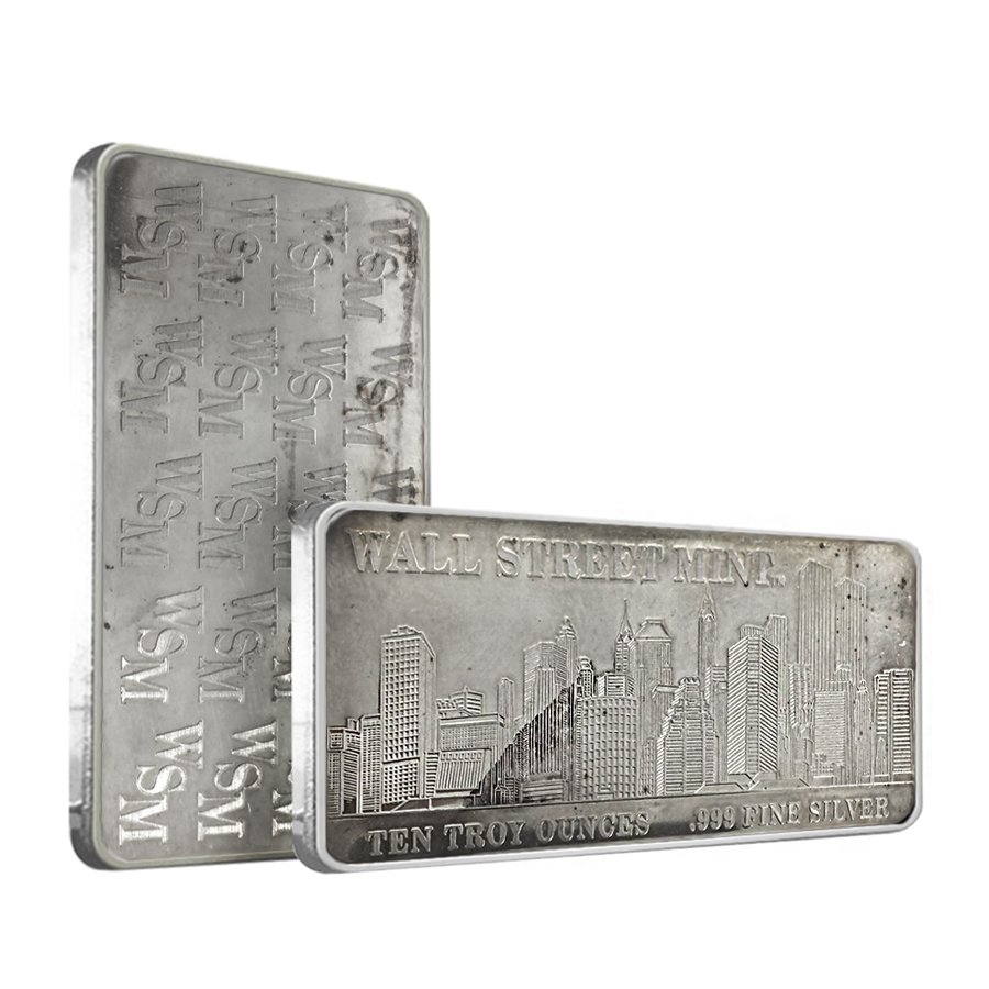 10 oz Silver Bars - Wall Street Mint | Bullion Exchanges