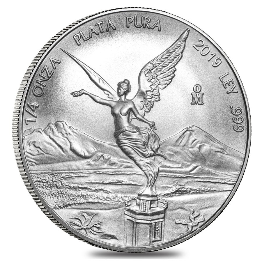 2019 1/4 oz Mexican Silver Libertad Coin .999 Fine BU