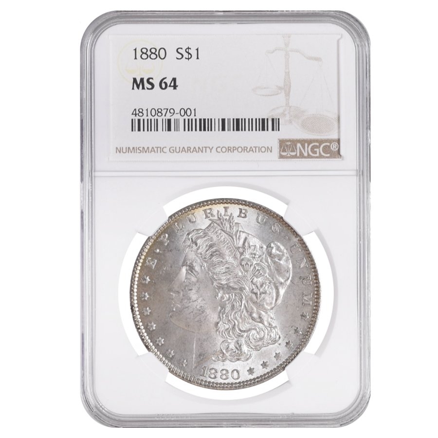 1880 Silver Morgan Dollar NGC MS 64