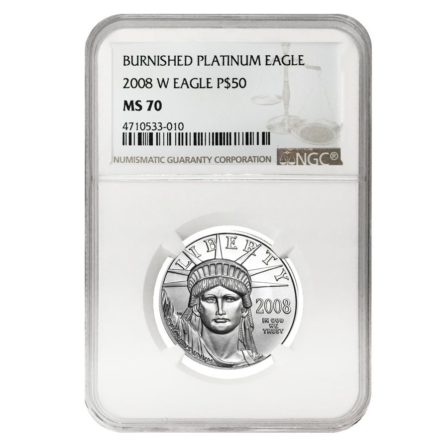 2008 W 1/2 oz Platinum Eagle NGC MS 70 | Bullion Exchanges