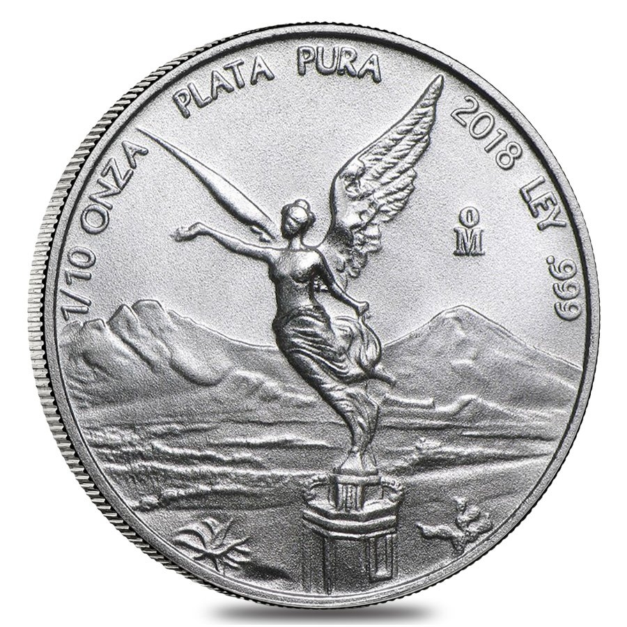 2018 1/10 oz Mexican Silver Libertad Coin .999 Fine BU