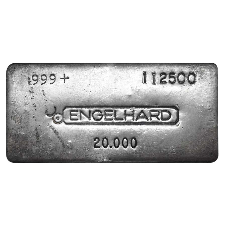 20 oz Engelhard Silver Bar .999 Fine (RARE)
