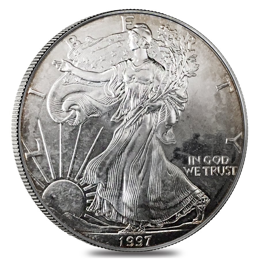 1997 1 oz Silver American Eagle Abrasions