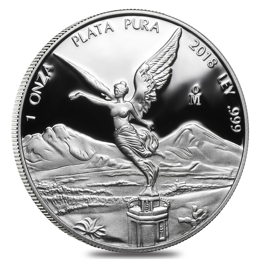 2018 1 oz Mexican Silver Libertad Coin .999 Fine Proof (In Cap)