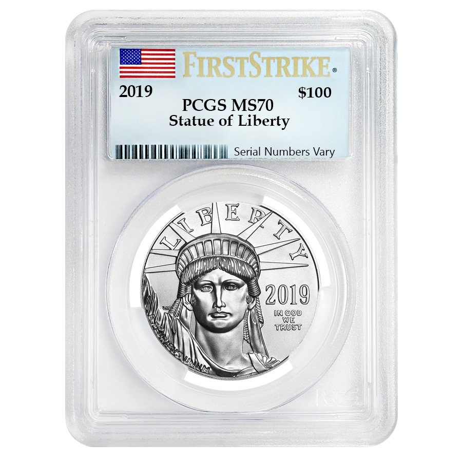 2019 1 oz Platinum Eagle Coin PCGS MS 70 FS | Bullion Exchanges