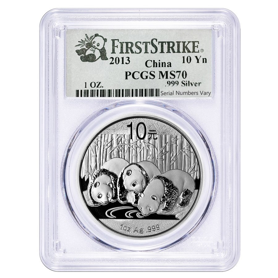 2013 1 oz Silver Panda PCGS MS 70 FS | Bullion Exchanges