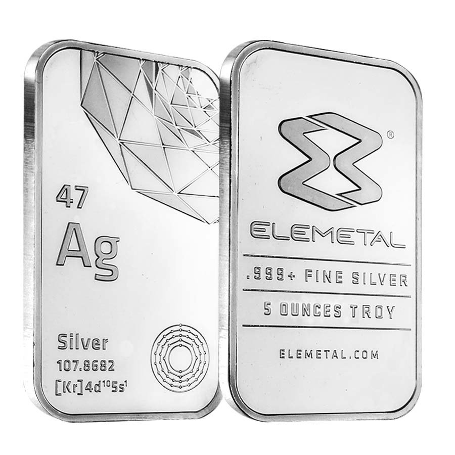 Elemetal Mint 5 oz Silver Bar .999 Fine