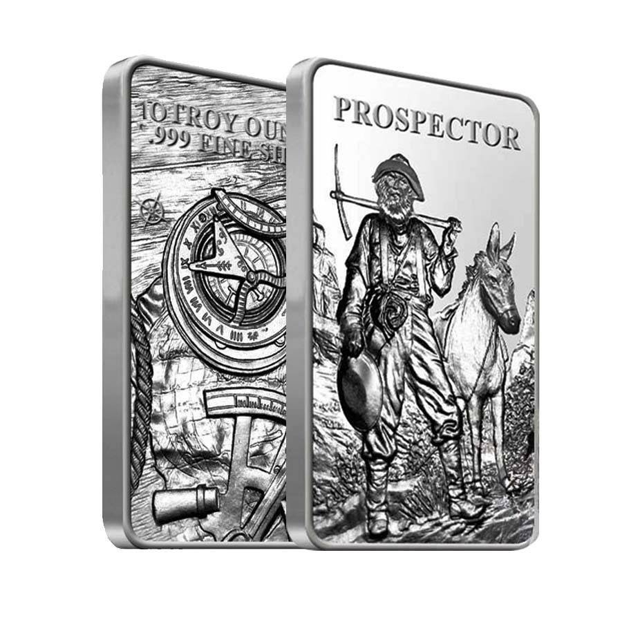 Prospector 10 oz Silver Bar .999 Fine (Sealed)